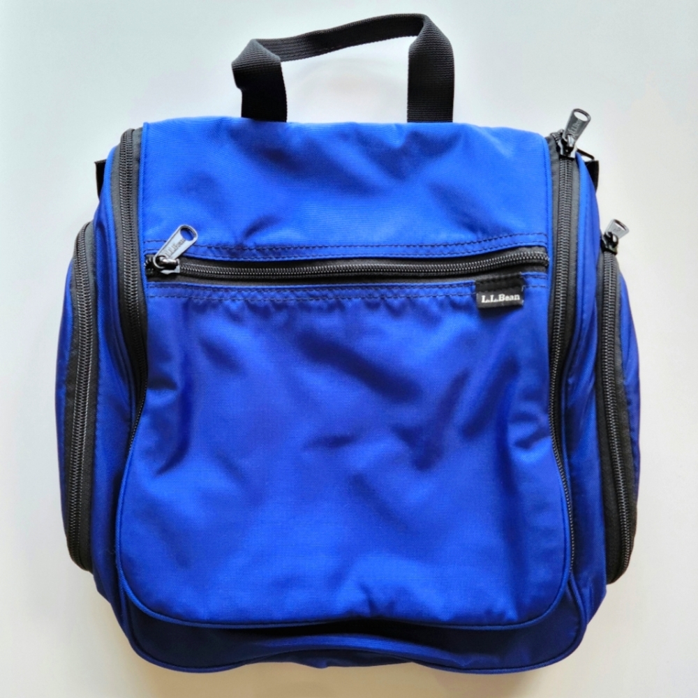 LL Bean Blue Hanging Toiletry Bag Medium